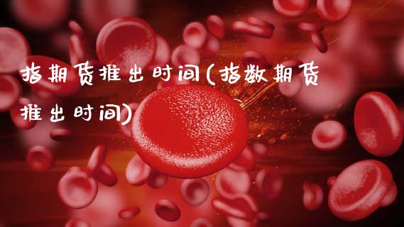 指期货推出时间(指数期货推出时间)_https://www.zztgc.com_期货直播_第1张