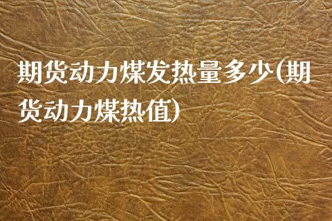 期货动力煤发热量多少(期货动力煤热值)_https://www.zztgc.com_期货入门_第1张