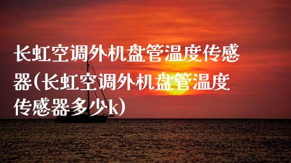 长虹空调外机盘管温度传感器(长虹空调外机盘管温度传感器多少k)_https://www.zztgc.com_期货直播_第1张