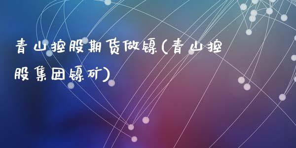 青山控股期货做镍(青山控股集团镍矿)_https://www.zztgc.com_期货行情_第1张