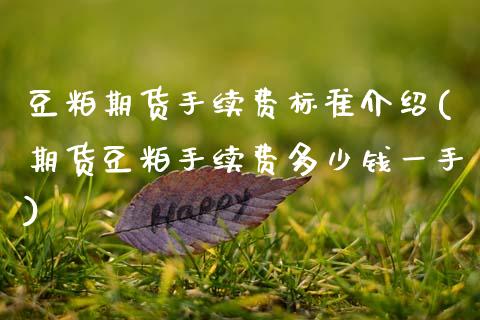 豆粕期货手续费标准介绍(期货豆粕手续费多少钱一手)_https://www.zztgc.com_期货直播_第1张