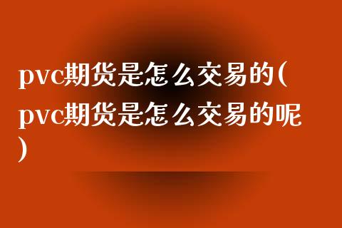 pvc期货是怎么交易的(pvc期货是怎么交易的呢)_期货行情_第1张_珍投期货网 pvc期货是怎么交易的(pvc期货是怎么交易的呢)_https://www.zztgc.com_期货行情_第1张