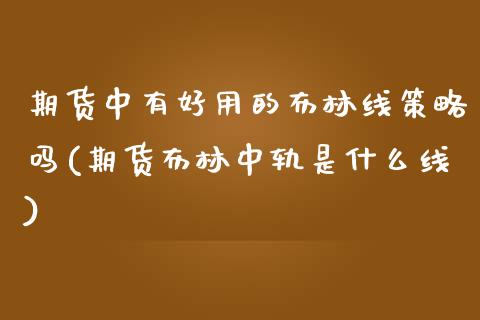期货中有好用的布林线策略吗(期货布林中轨是什么线)_https://www.zztgc.com_期货直播_第1张