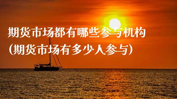 期货市场都有哪些参与机构(期货市场有多少人参与)_https://www.zztgc.com_原油期货_第1张