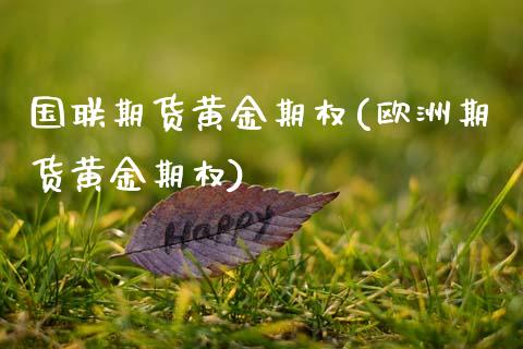 国联期货黄金期权(欧洲期货黄金期权)_https://www.zztgc.com_原油期货_第1张
