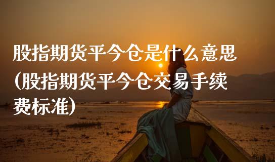 股指期货平今仓是什么意思(股指期货平今仓交易手续费标准)_https://www.zztgc.com_期货入门_第1张