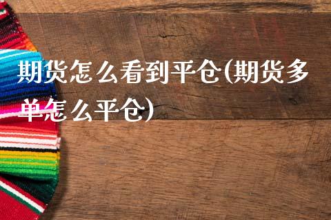 期货怎么看到平仓(期货多单怎么平仓)_https://www.zztgc.com_期货行情_第1张