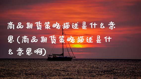 商品期货策略描述是什么意思(商品期货策略描述是什么意思啊)_https://www.zztgc.com_期货行情_第1张
