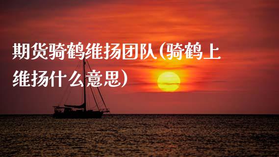 期货骑鹤维扬团队(骑鹤上维扬什么意思)_https://www.zztgc.com_黄金期货_第1张