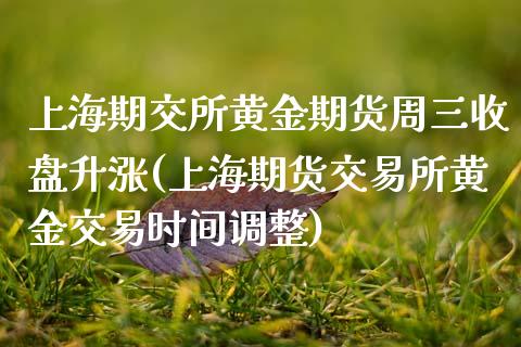 上海期交所黄金期货周三收盘升涨(上海期货交易所黄金交易时间调整)_https://www.zztgc.com_期货行情_第1张