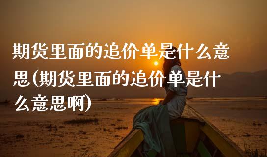 期货里面的追价单是什么意思(期货里面的追价单是什么意思啊)_https://www.zztgc.com_期货入门_第1张
