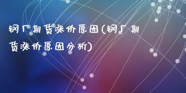 钢厂期货涨价原因(钢厂期货涨价原因分析)_https://www.zztgc.com_期货直播_第1张
