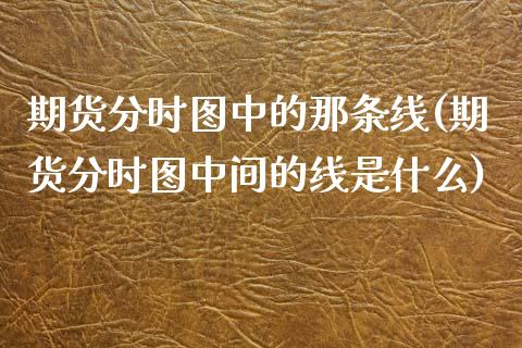 期货分时图中的那条线(期货分时图中间的线是什么)_https://www.zztgc.com_期货入门_第1张