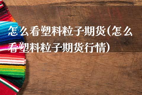 怎么看塑料粒子期货(怎么看塑料粒子期货行情)_https://www.zztgc.com_原油期货_第1张