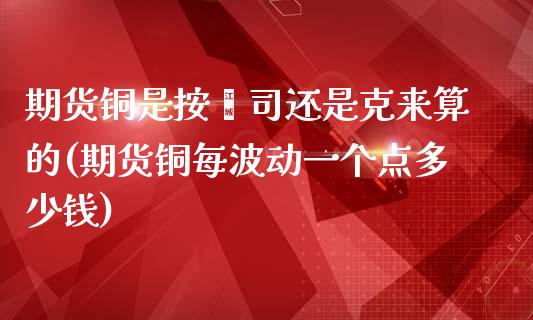 期货铜是按盎司还是克来算的(期货铜每波动一个点多少钱)_https://www.zztgc.com_期货直播_第1张