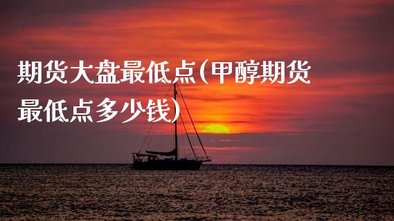期货大盘最低点(甲醇期货最低点多少钱)_https://www.zztgc.com_黄金期货_第1张