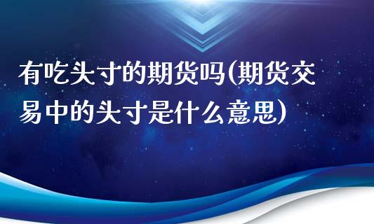 有吃头寸的期货吗(期货交易中的头寸是什么意思)_https://www.zztgc.com_期货入门_第1张