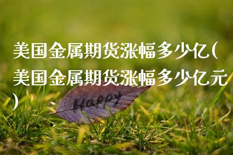 美国金属期货涨幅多少亿(美国金属期货涨幅多少亿元)_https://www.zztgc.com_期货直播_第1张