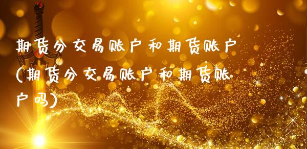 期货分交易账户和期货账户(期货分交易账户和期货账户吗)_https://www.zztgc.com_期货直播_第1张