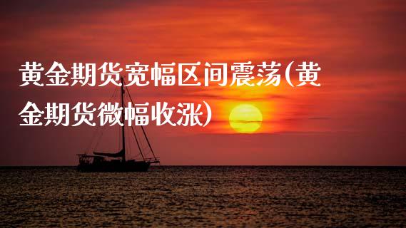 黄金期货宽幅区间震荡(黄金期货微幅收涨)_https://www.zztgc.com_期货入门_第1张