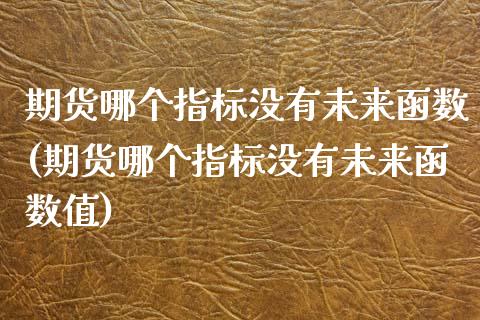 期货哪个指标没有未来函数(期货哪个指标没有未来函数值)_https://www.zztgc.com_期货直播_第1张