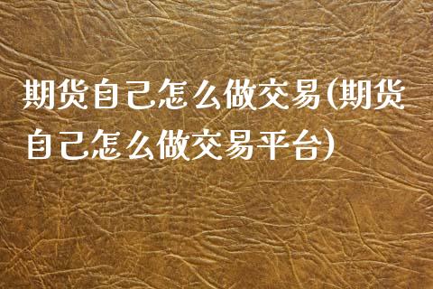 期货自己怎么做交易(期货自己怎么做交易平台)_https://www.zztgc.com_期货入门_第1张