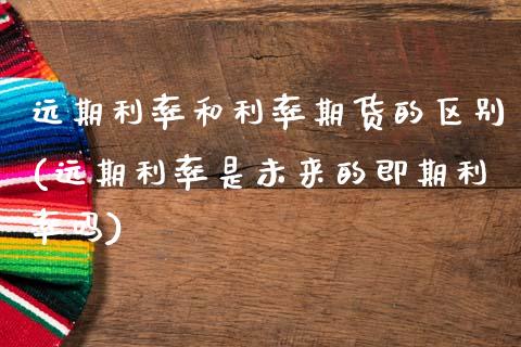 远期利率和利率期货的区别(远期利率是未来的即期利率吗)_https://www.zztgc.com_期货入门_第1张