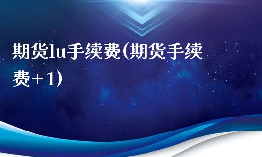 期货lu手续费(期货手续费+1)_https://www.zztgc.com_期货直播_第1张