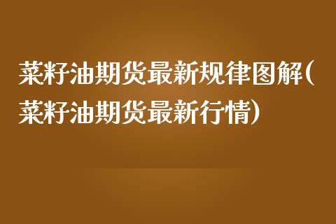 菜籽油期货最新规律图解(菜籽油期货最新行情)_https://www.zztgc.com_黄金期货_第1张
