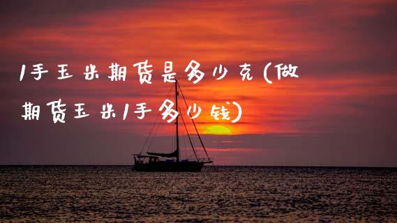 1手玉米期货是多少克(做期货玉米1手多少钱)_https://www.zztgc.com_期货行情_第1张