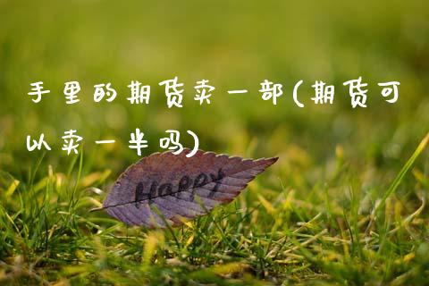 手里的期货卖一部(期货可以卖一半吗)_https://www.zztgc.com_期货行情_第1张