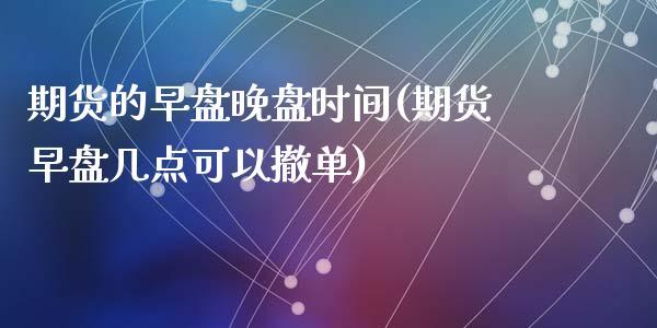 期货的早盘晚盘时间(期货早盘几点可以撤单)_https://www.zztgc.com_原油期货_第1张