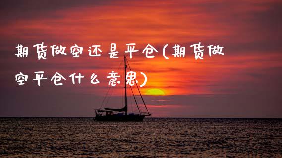 期货做空还是平仓(期货做空平仓什么意思)_https://www.zztgc.com_黄金期货_第1张