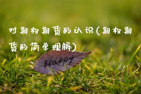 对期权期货的认识(期权期货的简单理解)_https://www.zztgc.com_期货行情_第1张