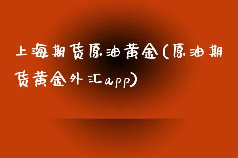 上海期货原油黄金(原油期货黄金外汇app)_https://www.zztgc.com_期货直播_第1张