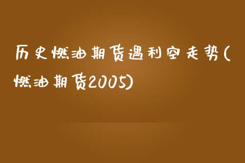 历史燃油期货遇利空走势(燃油期货2005)_https://www.zztgc.com_期货行情_第1张