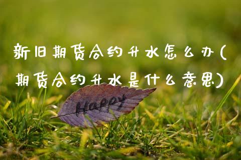 新旧期货合约升水怎么办(期货合约升水是什么意思)_https://www.zztgc.com_期货直播_第1张