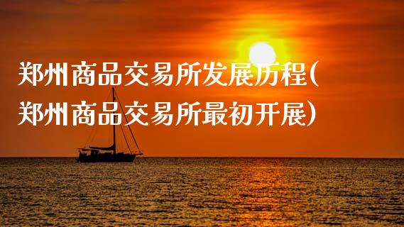 郑州商品交易所发展历程(郑州商品交易所最初开展)_https://www.zztgc.com_原油期货_第1张