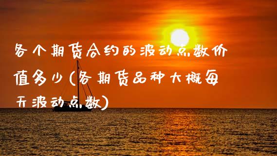 各个期货合约的波动点数价值多少(各期货品种大概每天波动点数)_https://www.zztgc.com_期货行情_第1张