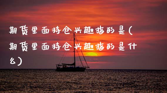 期货里面持仓兴趣指的是(期货里面持仓兴趣指的是什么)_https://www.zztgc.com_期货开户_第1张