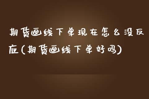 期货画线下单现在怎么没反应(期货画线下单好吗)_https://www.zztgc.com_原油期货_第1张