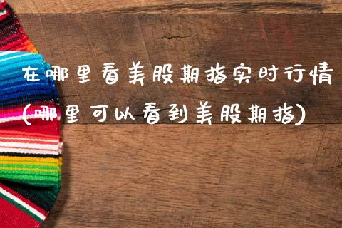 在哪里看美股期指实时行情(哪里可以看到美股期指)_https://www.zztgc.com_原油期货_第1张