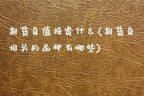 期货负值投资什么(期货负相关的品种有哪些)_https://www.zztgc.com_期货行情_第1张