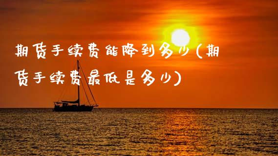 期货手续费能降到多少(期货手续费最低是多少)_https://www.zztgc.com_期货行情_第1张