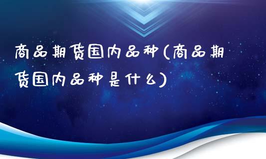 商品期货国内品种(商品期货国内品种是什么)_https://www.zztgc.com_期货入门_第1张