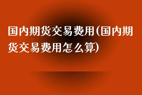 国内期货交易费用(国内期货交易费用怎么算)_https://www.zztgc.com_期货行情_第1张