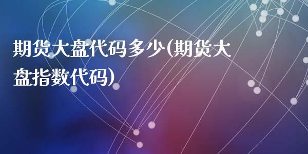 期货大盘代码多少(期货大盘指数代码)_https://www.zztgc.com_期货入门_第1张