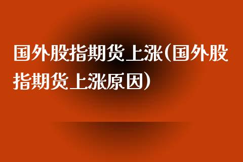 国外股指期货上涨(国外股指期货上涨原因)_https://www.zztgc.com_期货入门_第1张