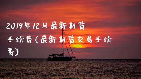 2019年12月最新期货手续费(最新期货交易手续费)_https://www.zztgc.com_期货直播_第1张