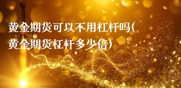 黄金期货可以不用杠杆吗(黄金期货杠杆多少倍)_https://www.zztgc.com_黄金期货_第1张